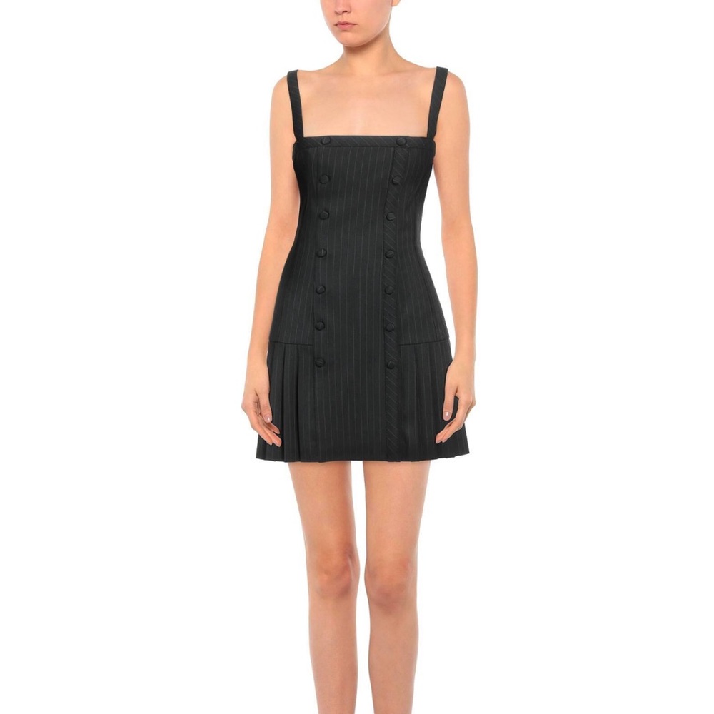 Giovanni Bedin Black Pinstripe Corset Dress – IT 40 / US 4 (fits like 2) – NWT